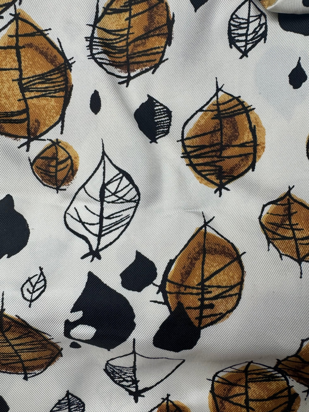 Abstract Leaf Print Fabric Textiles - Think Vintage