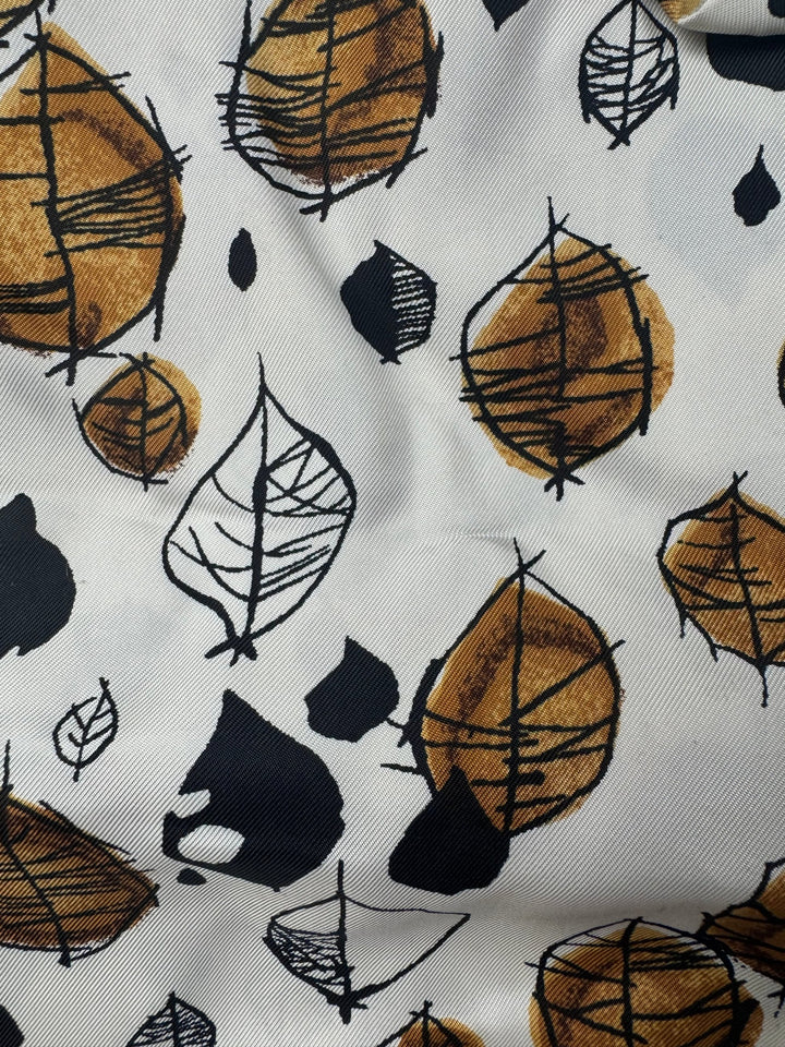 Abstract Leaf Print Fabric Textiles - Think Vintage Online Ltd