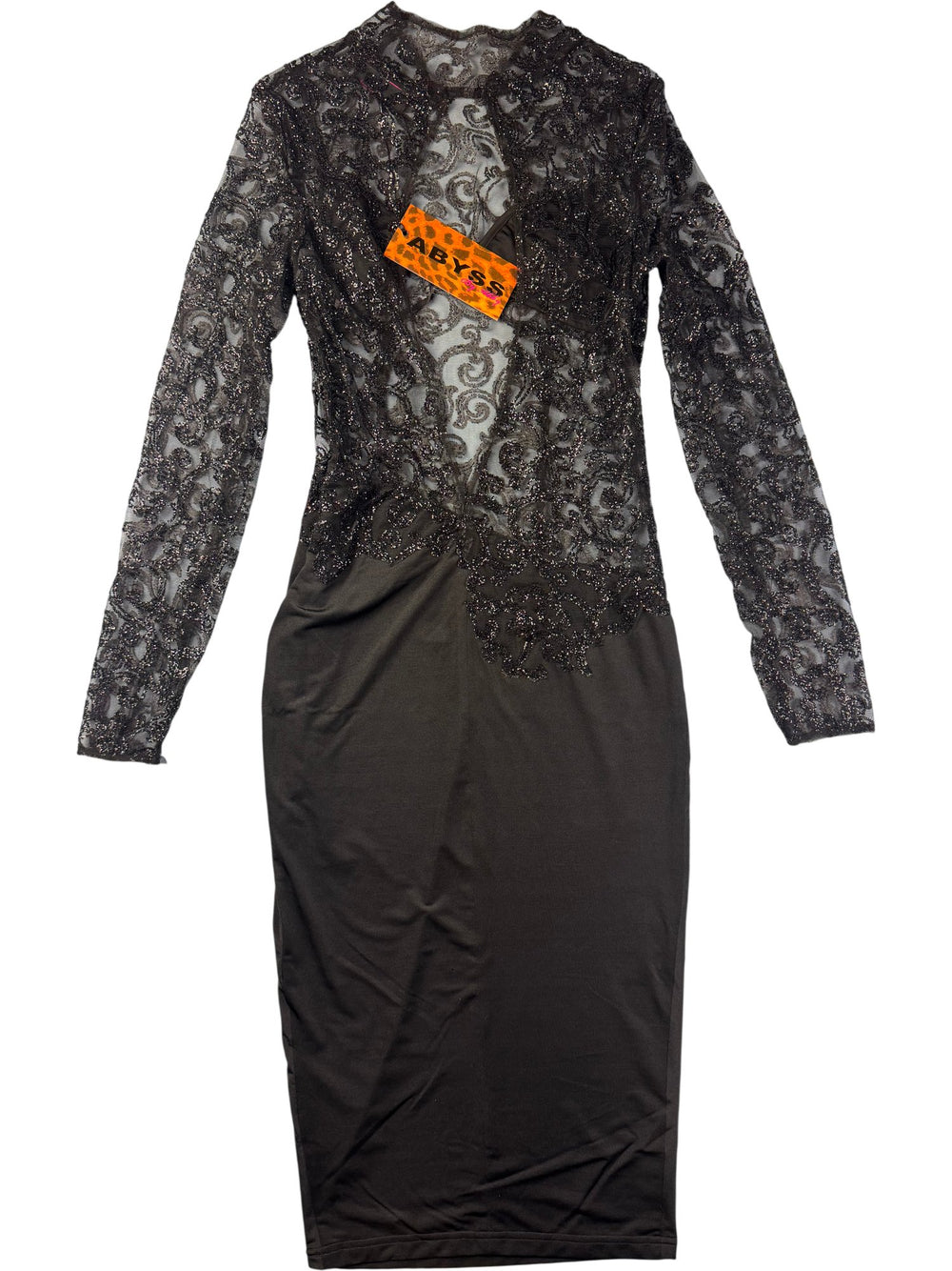 Abyss Lexi Black Long Sleeved Dress - M - Think Vintage ltd