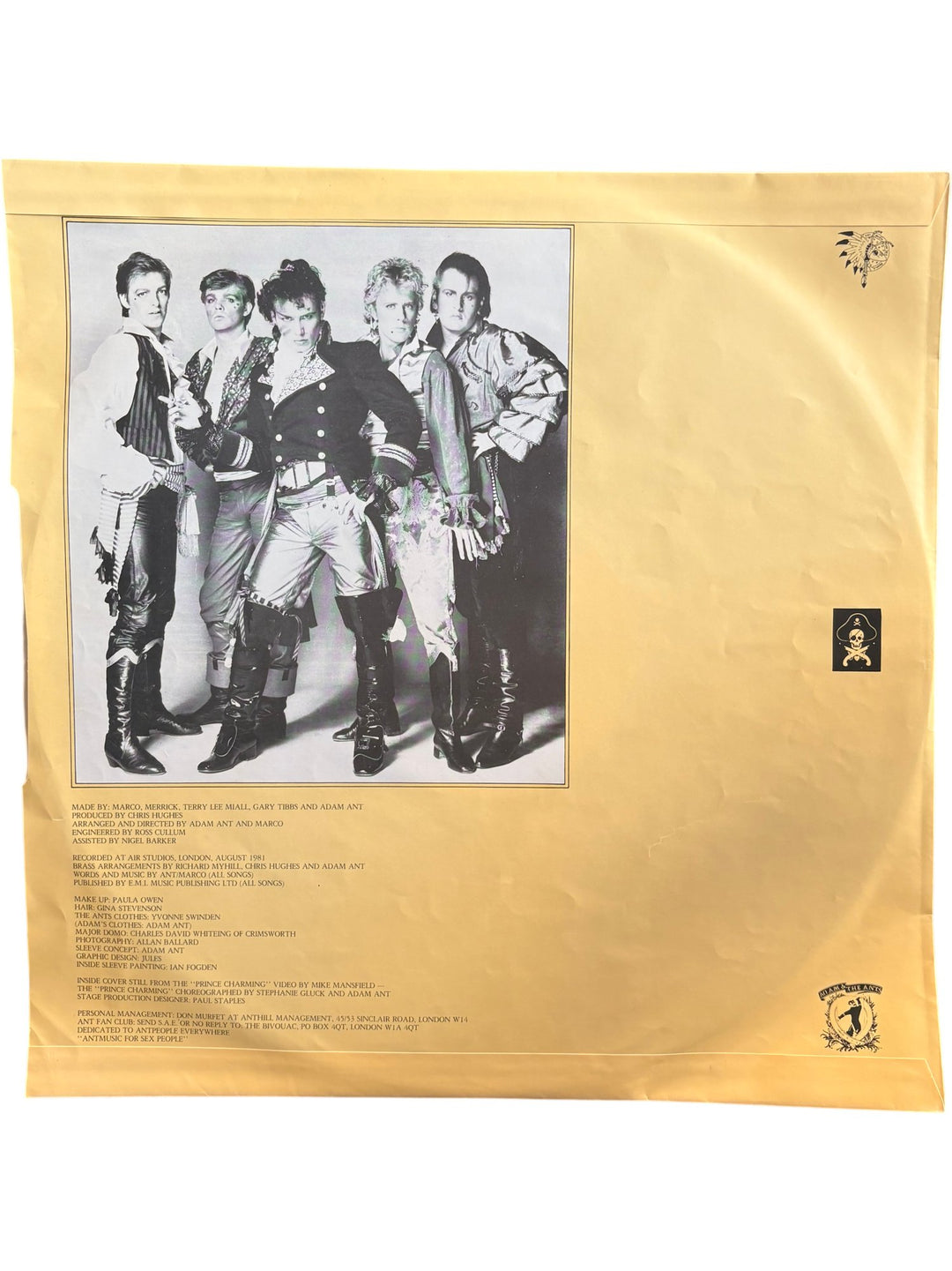 Adam And The Ants Prince Charming Vinyl - Fair - Think Vintage ltd