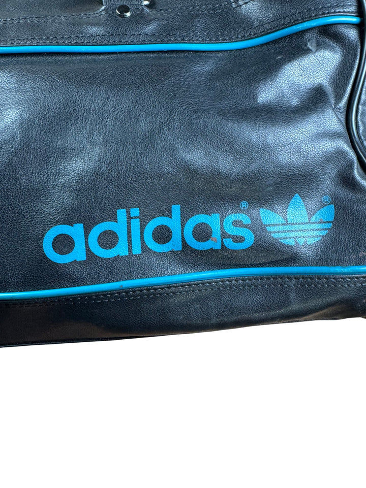 Adidas Black Leather Duffel Bag