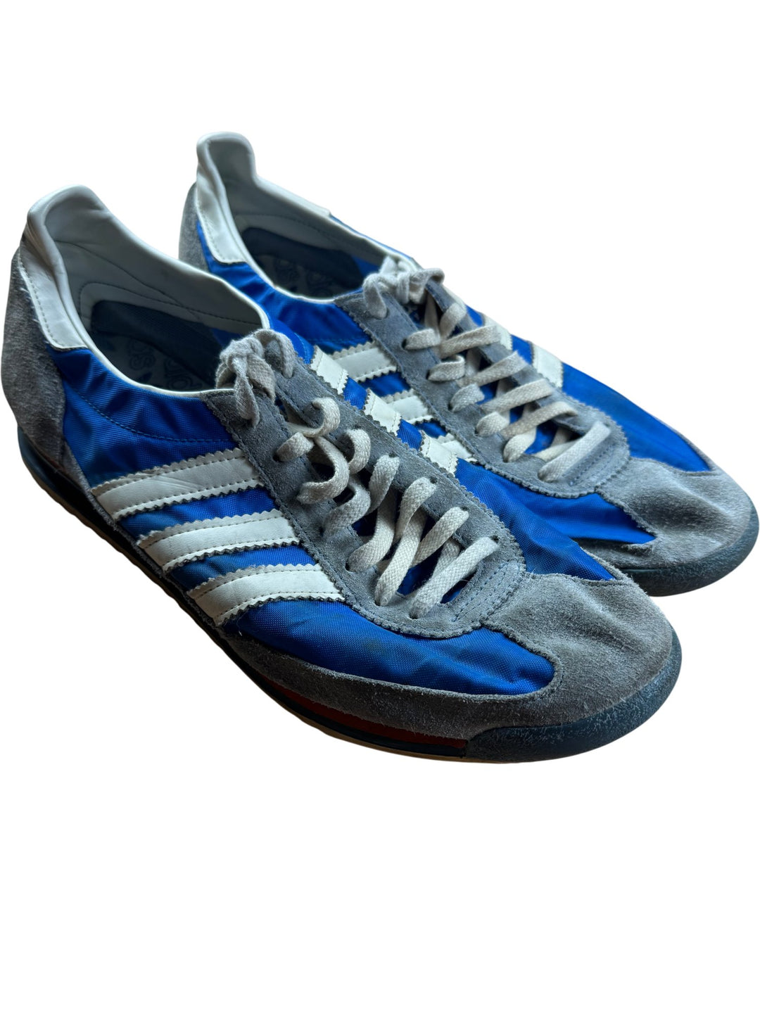 Adidas Blue and Grey Vintage Sneakers - 9 - Think Vintage ltd