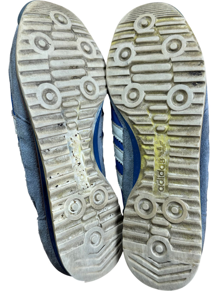 Adidas Blue and Grey Vintage Sneakers - 9 - Think Vintage ltd