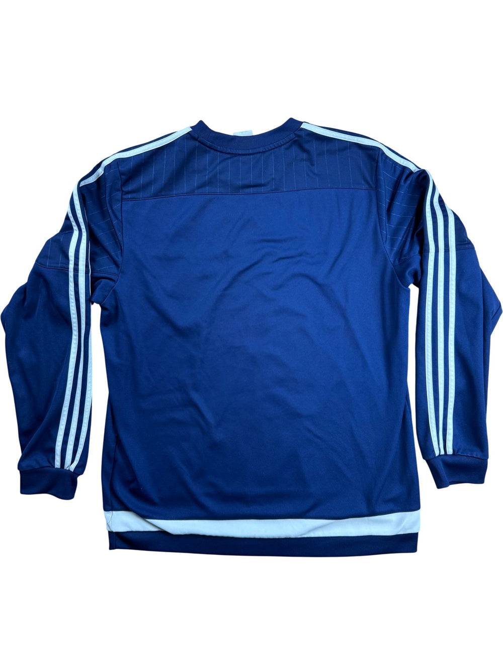 Adidas Navy Long Sleeve Sweatshirt - L - Think Vintage ltd