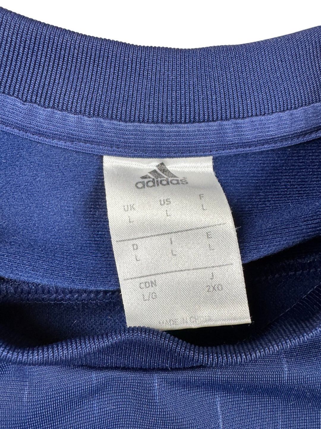 Adidas Navy Long Sleeve Sweatshirt - L - Think Vintage ltd