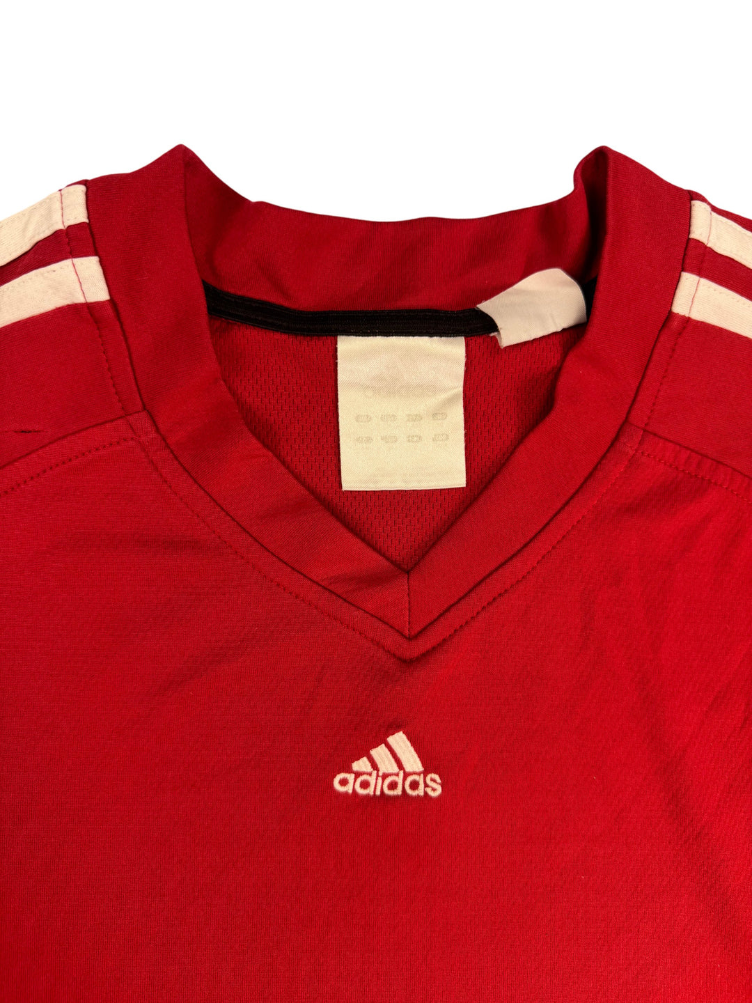 Adidas Red Short Sleeved Sports Top - XL - Think Vintage