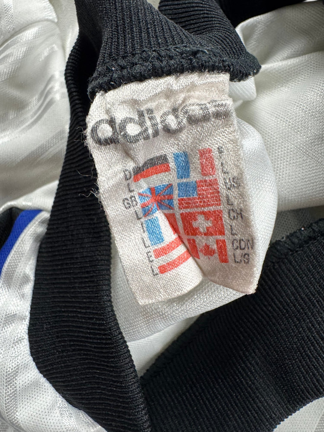 Adidas Striped Graphic Soccer Shirt - M/L - Think Vintage ltd