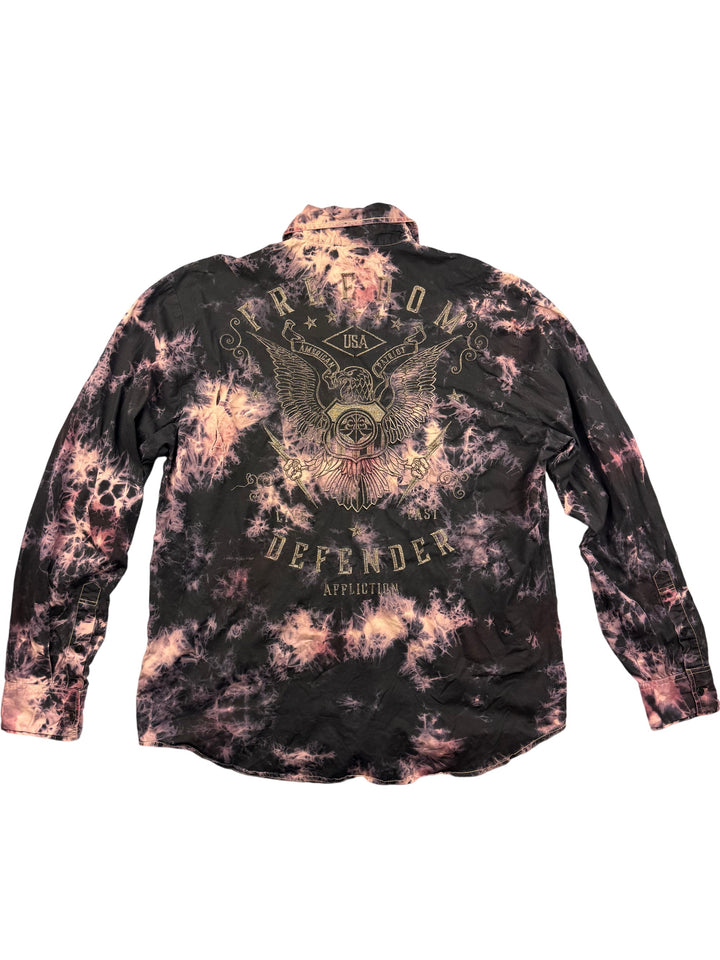 Affliction Defender Tie-Dye Shirt - XL - Think Vintage Online Ltd