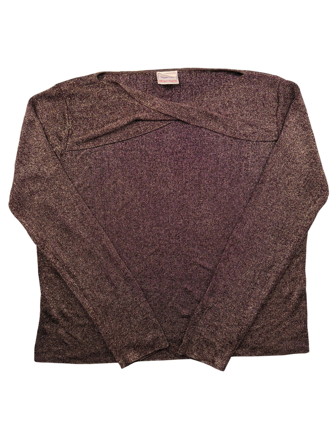Agenda Metallic Knit Sweater - L