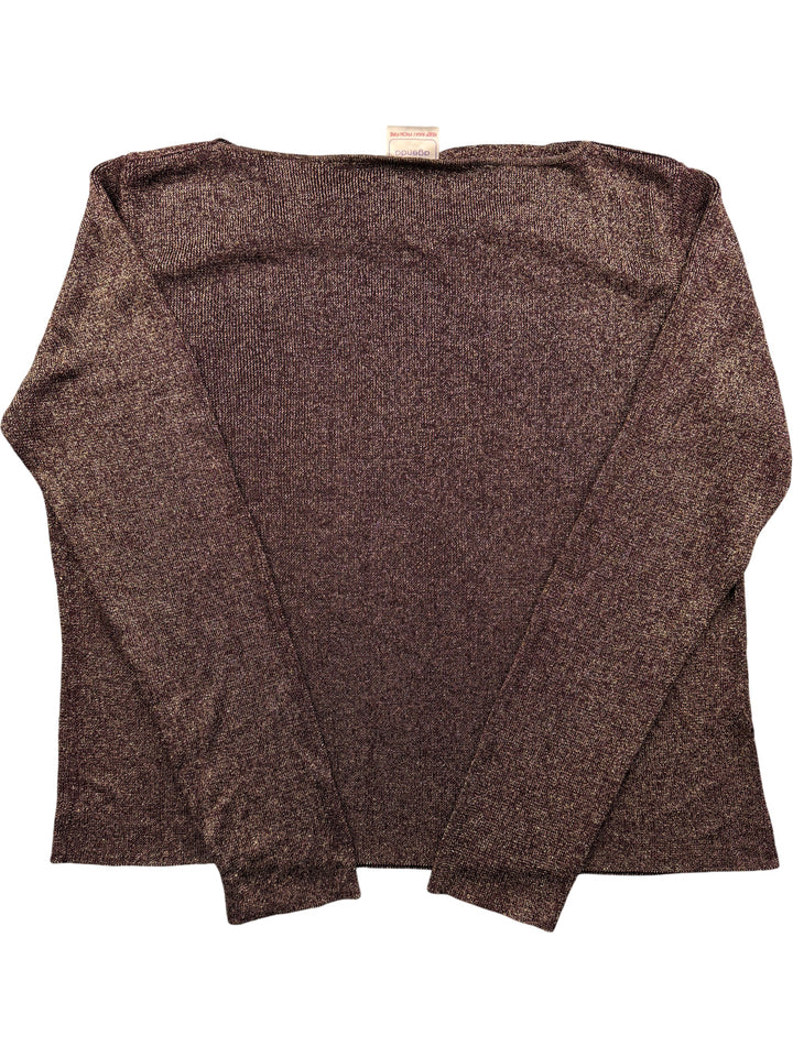 Agenda Metallic Knit Sweater - L
