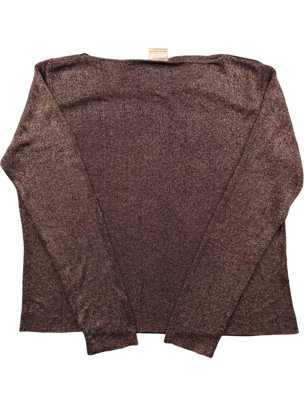 Agenda Metallic Knit Sweater - L - Think Vintage
