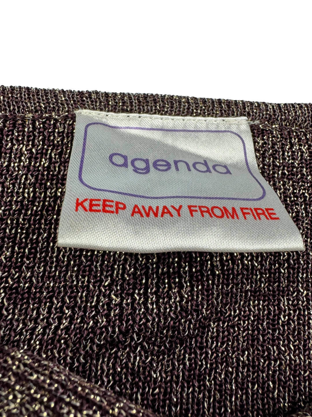 Agenda Metallic Knit Sweater - L - Think Vintage