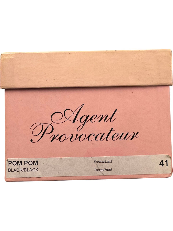 Agent Provocateur Pom Pom Black Heels - 7 - Think Vintage ltd