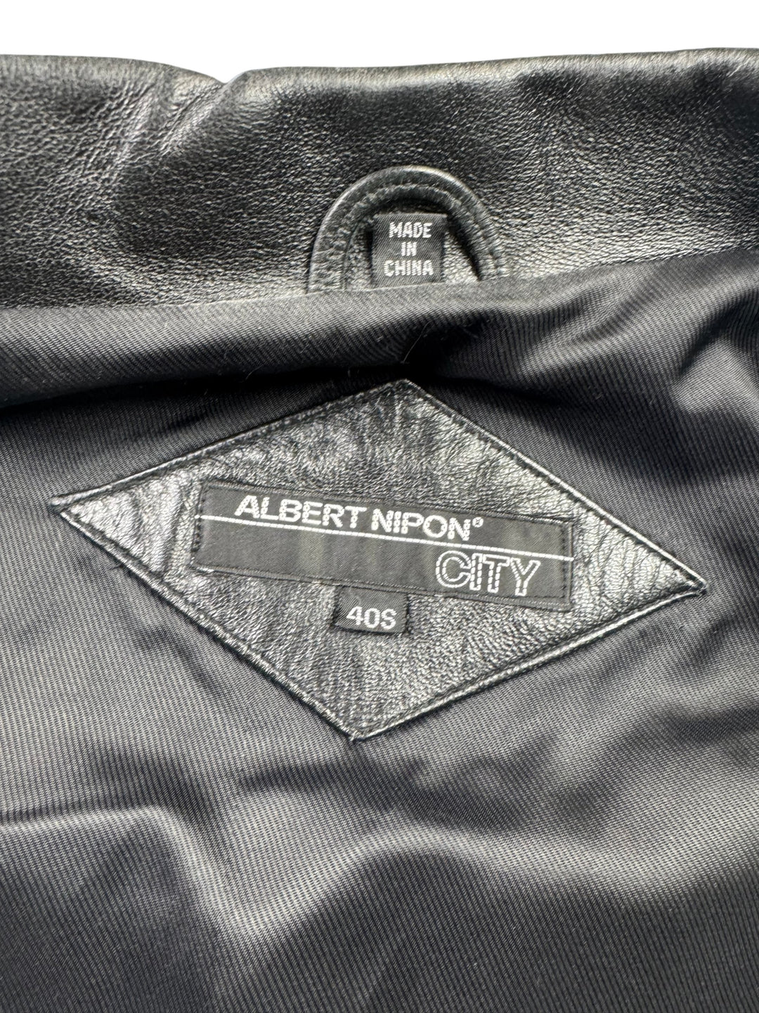 Albert Nipon Leather Jacket - L - Think Vintage Online Ltd