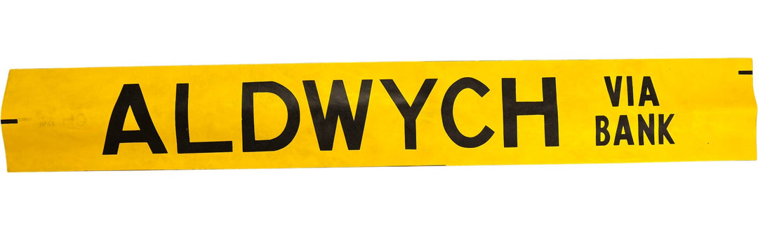 Aldwych Via Bank Yellow Signage - Think Vintage Online Ltd