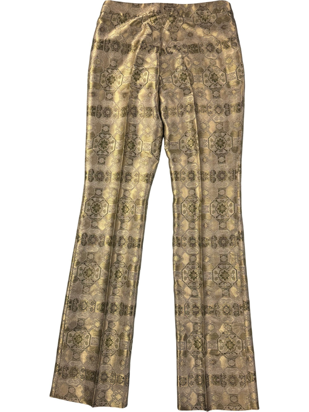 Alexander McQueen Gold Patterned Trousers - W31 - Think Vintage ltd