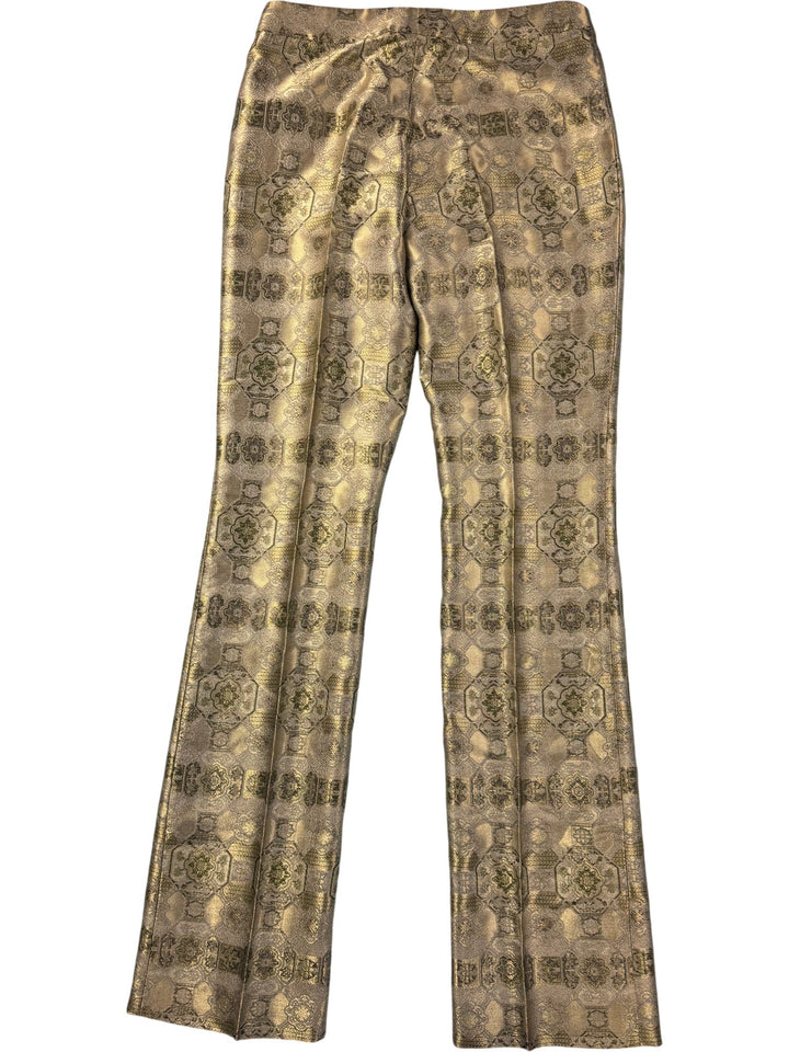 Alexander McQueen Gold Patterned Trousers - W31 - Think Vintage ltd
