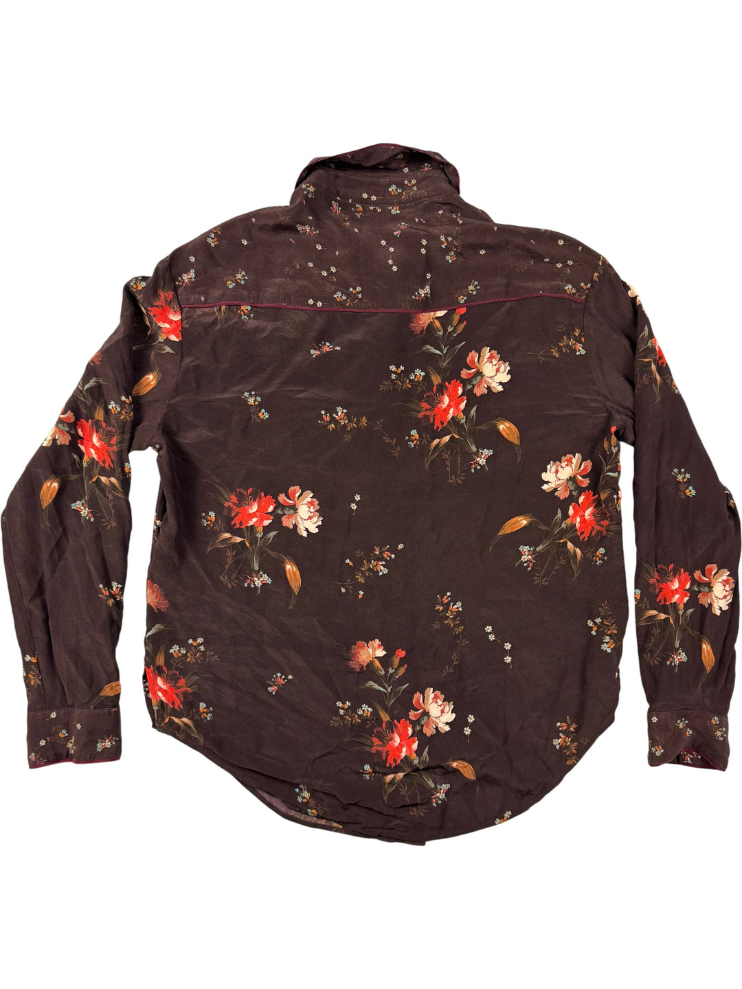 All Saints Floral Long Sleeve Shirt - S - Think Vintage ltd