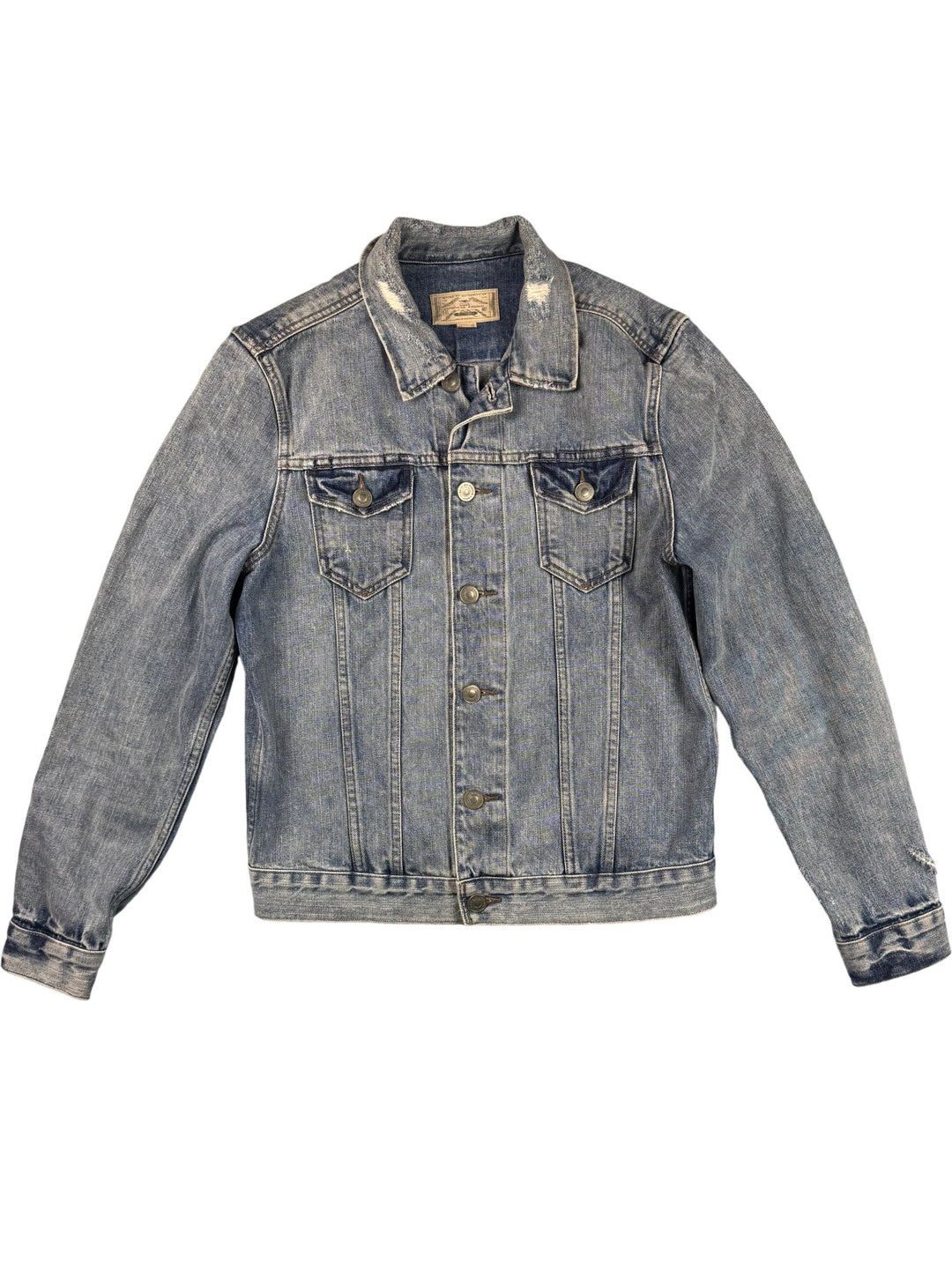 AllSaints Blue Denim Jacket - M/L - Think Vintage ltd