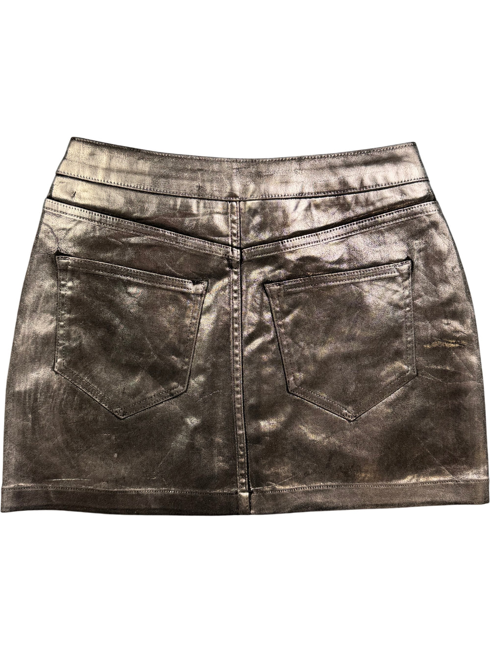 AllSaints Metallic Mini Skirt - XS - Think Vintage Online Ltd