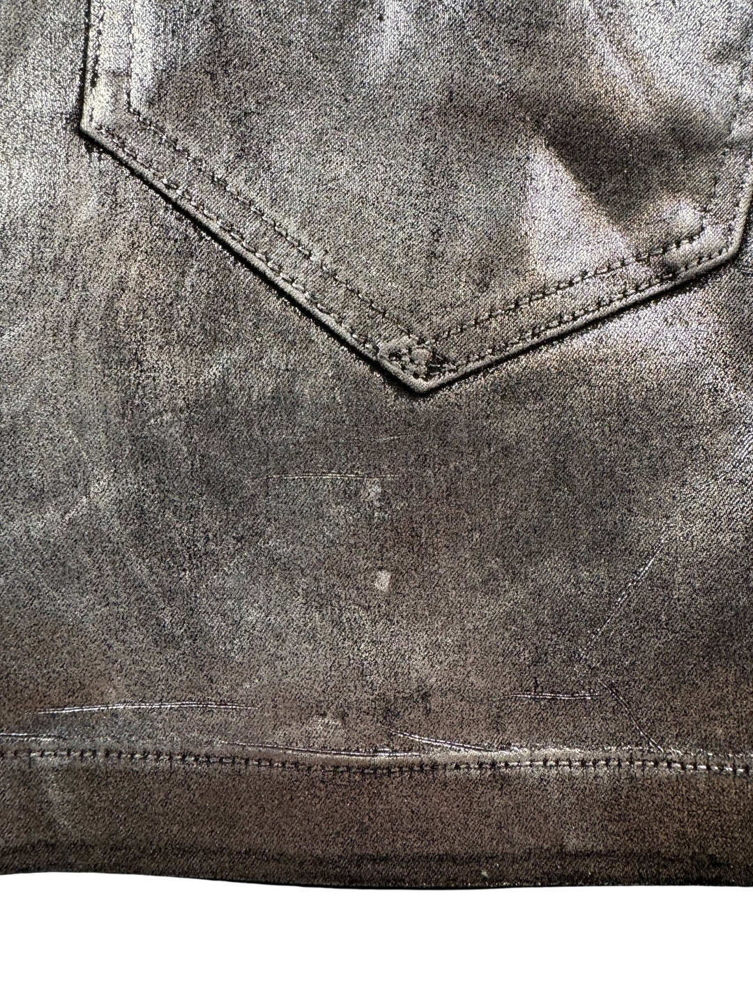 AllSaints Metallic Mini Skirt - XS - Think Vintage ltd