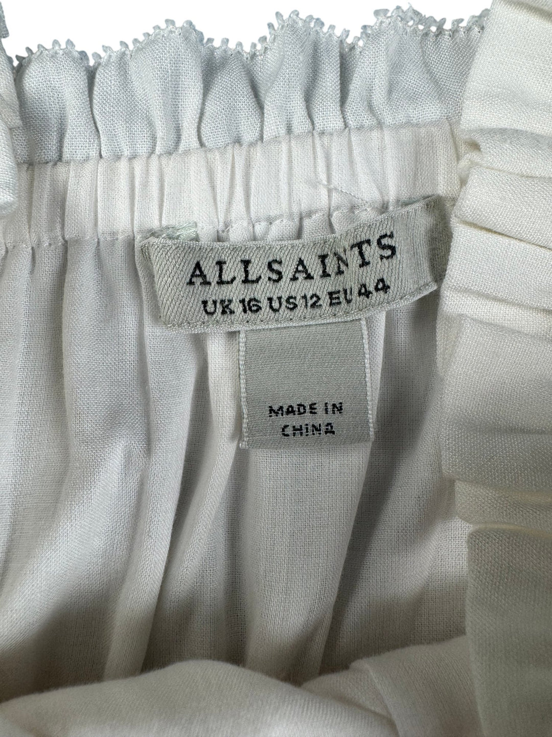 AllSaints White Sleeveless Dress - S - Think Vintage ltd