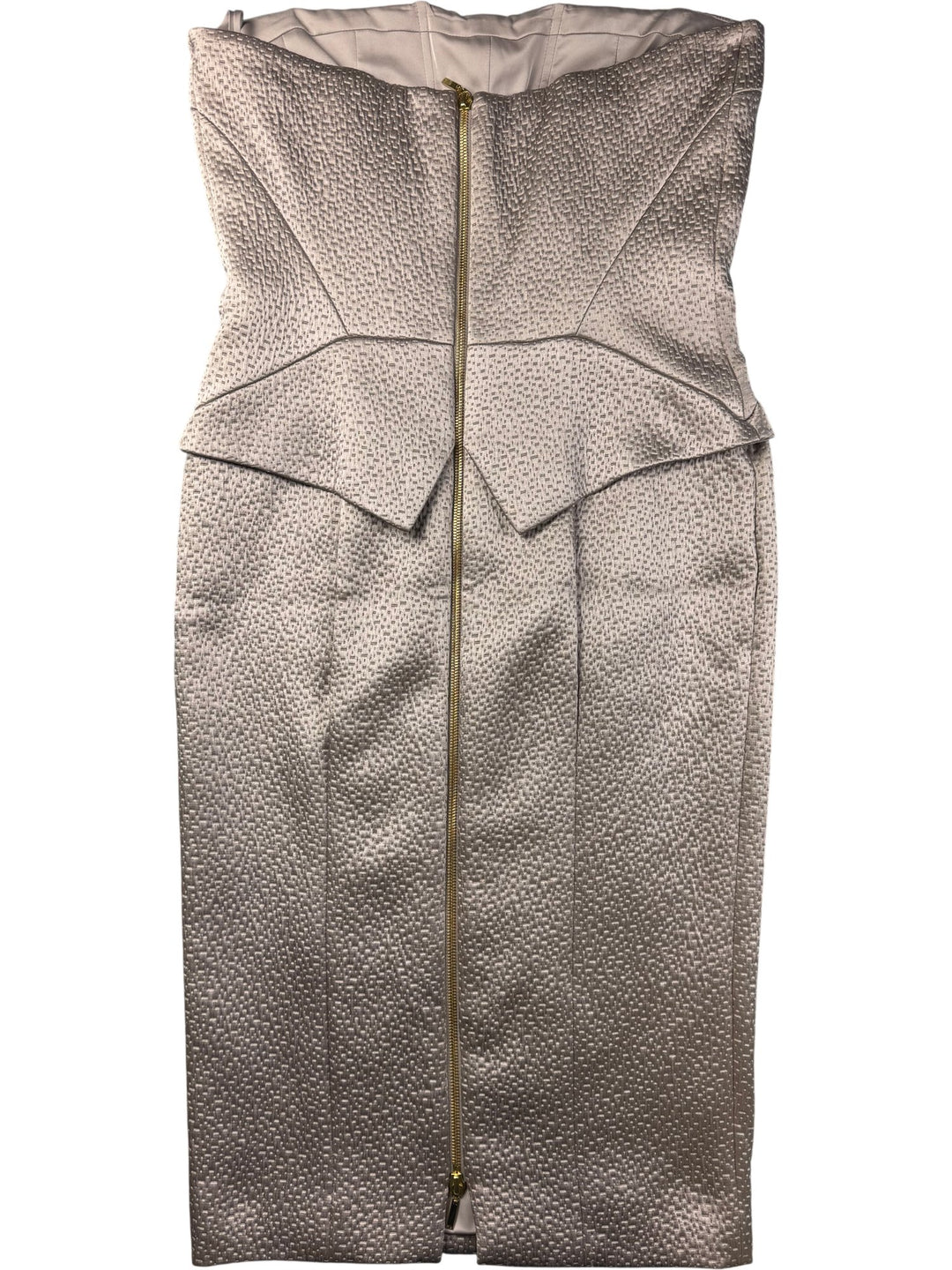 Amanda Wakeley Strapless Peplum Dress - M - Think Vintage ltd