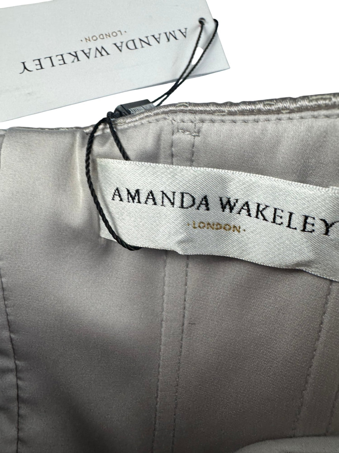 Amanda Wakeley Strapless Peplum Dress - M - Think Vintage ltd