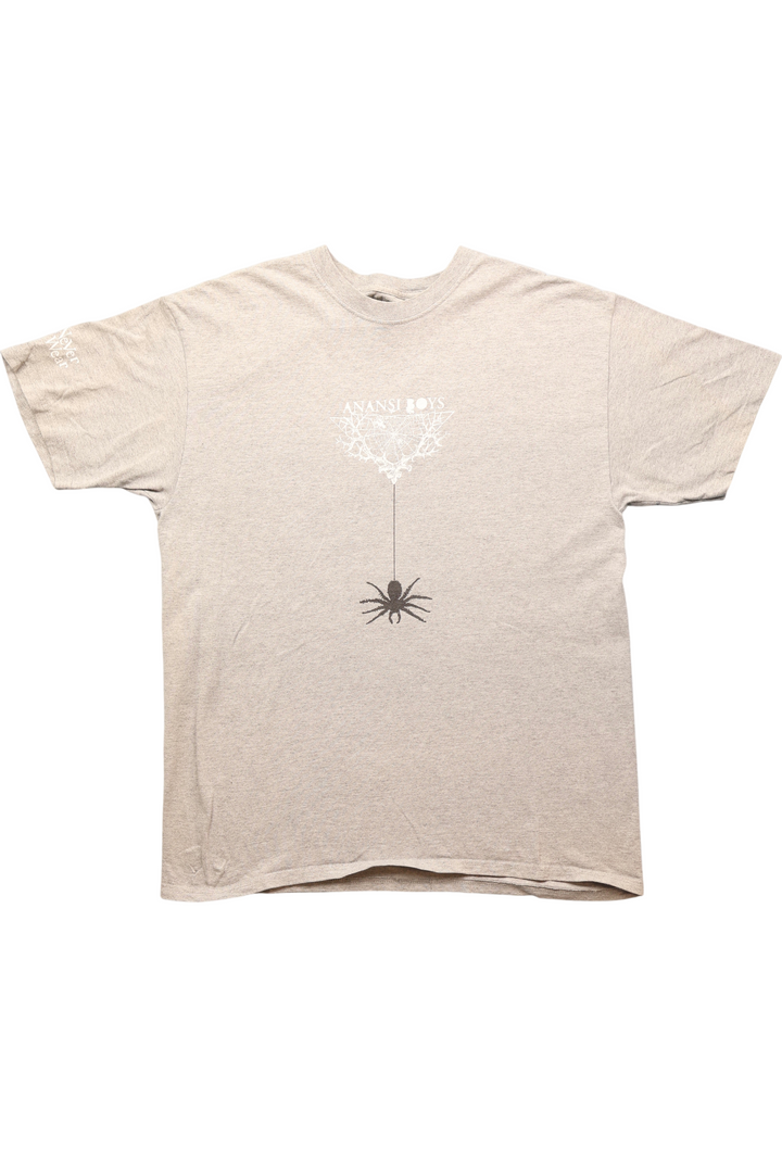 Anansi Boys Spider Beige T-Shirt - XL - Think Vintage Online Ltd