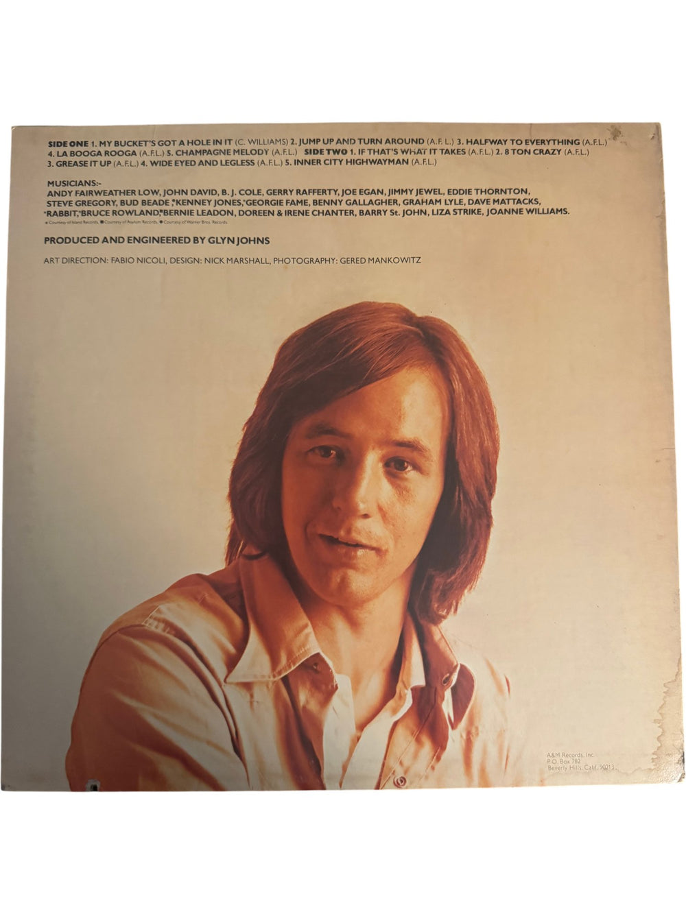 Andy Fairweather Low La Booga Rooga Vinyl Record - Good - Think Vintage ltd
