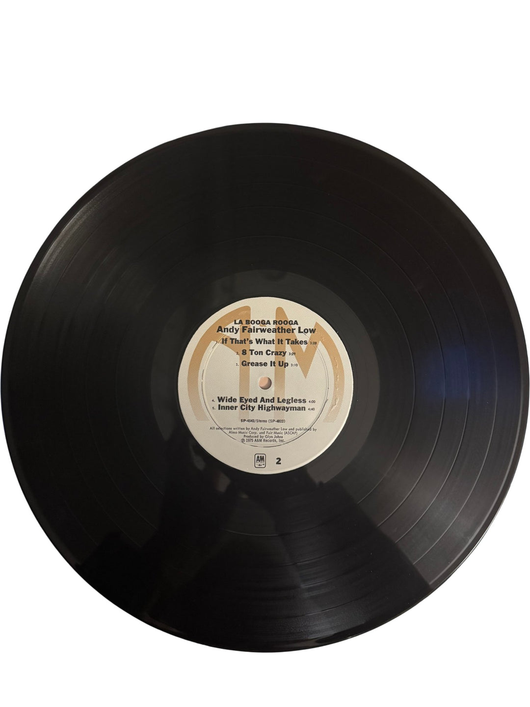 Andy Fairweather Low La Booga Rooga Vinyl Record - Good - Think Vintage ltd