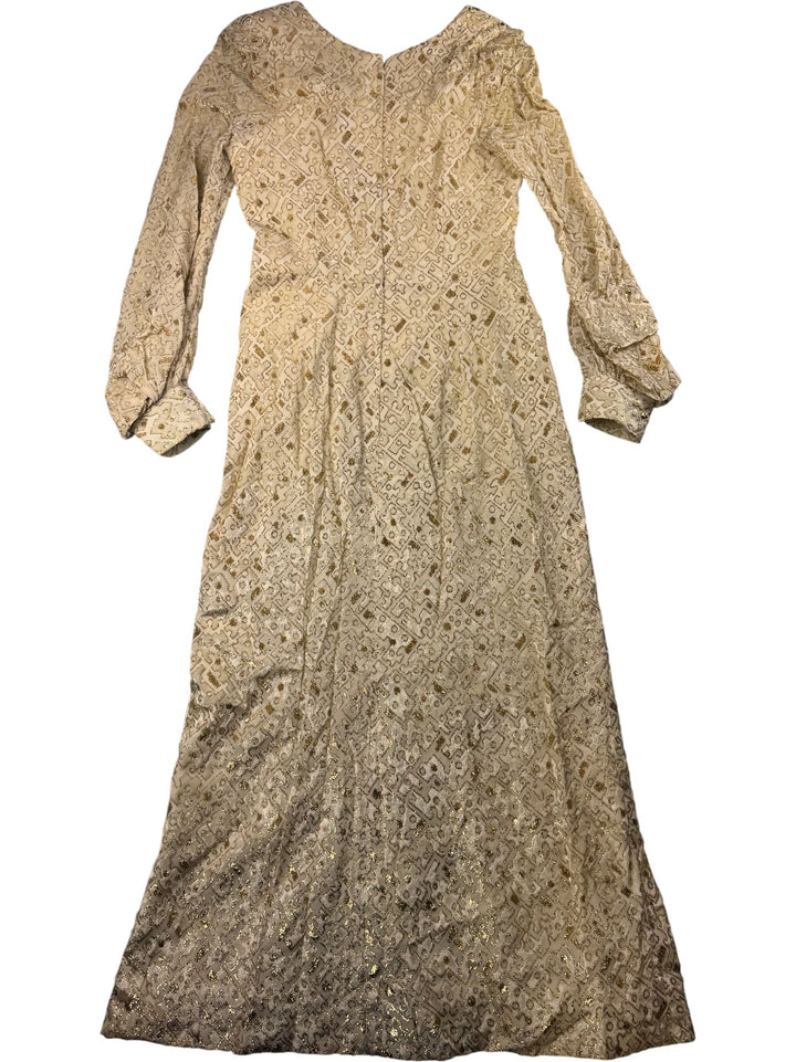 Anica Ferreira Embroidered Evening Gown - S - Think Vintage ltd