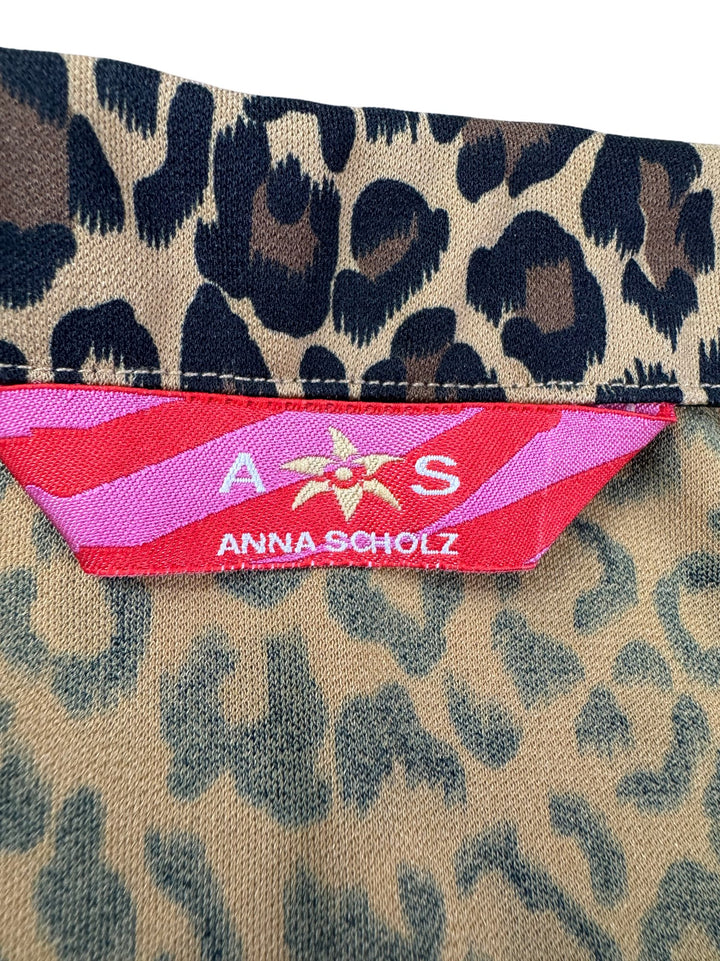Anna Scholz Leopard Print Lace Trim Skirt - W40-48 - Think Vintage ltd