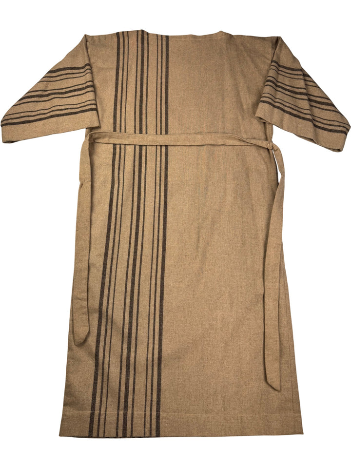 Annagret Designs Beige Striped dress - M - Think Vintage