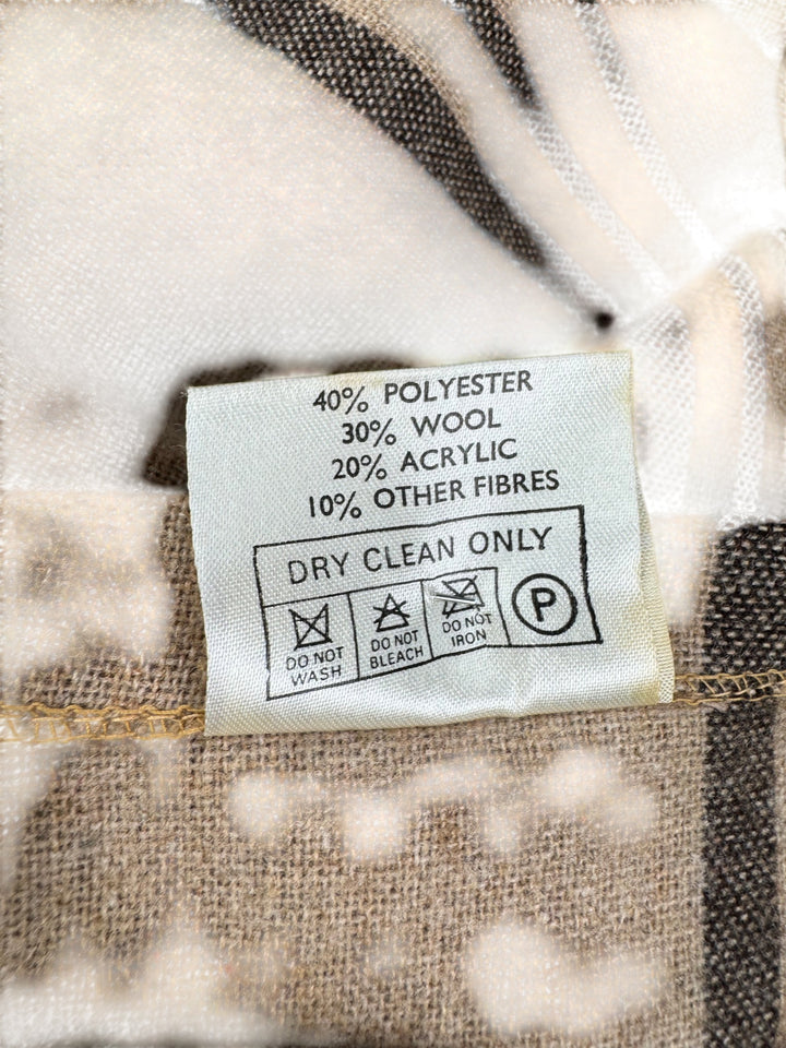 Annagret Designs Beige Striped dress - M - Think Vintage Online Ltd