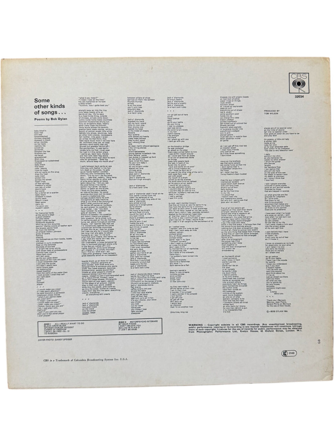Another Side Of Bob Dylan Vinyl LP - Good