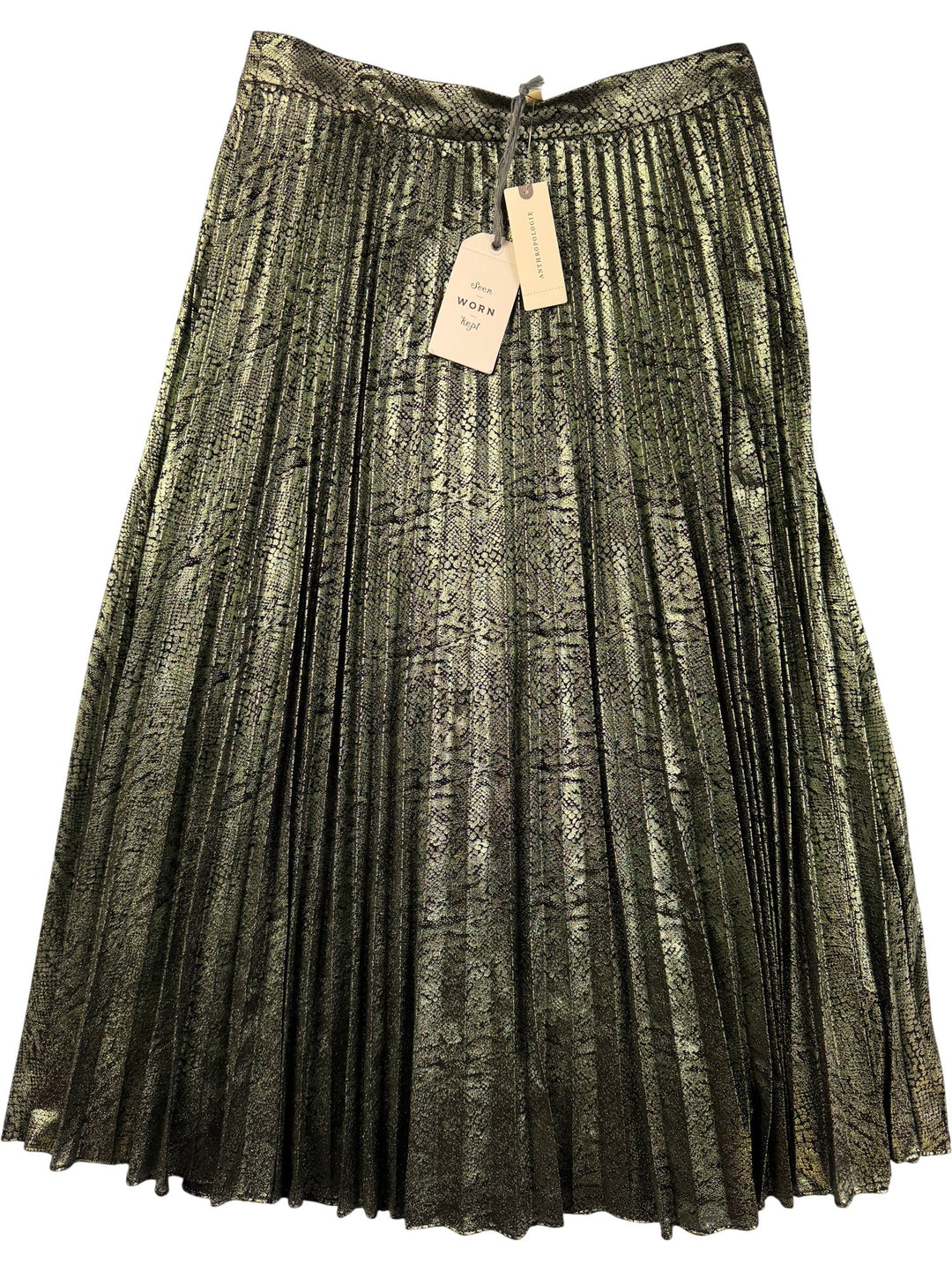Anthropologie Grey Pleated Skirt - W28 - Think Vintage ltd