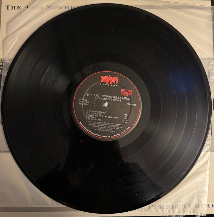 Anti Nowhere League 'The Perfect Crime' LP - Good - Think Vintage ltd
