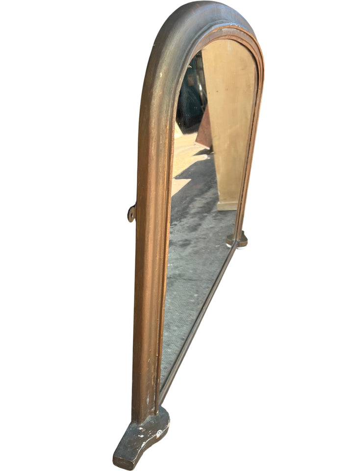 Antique Brass Framed Wall Mirror - Think Vintage