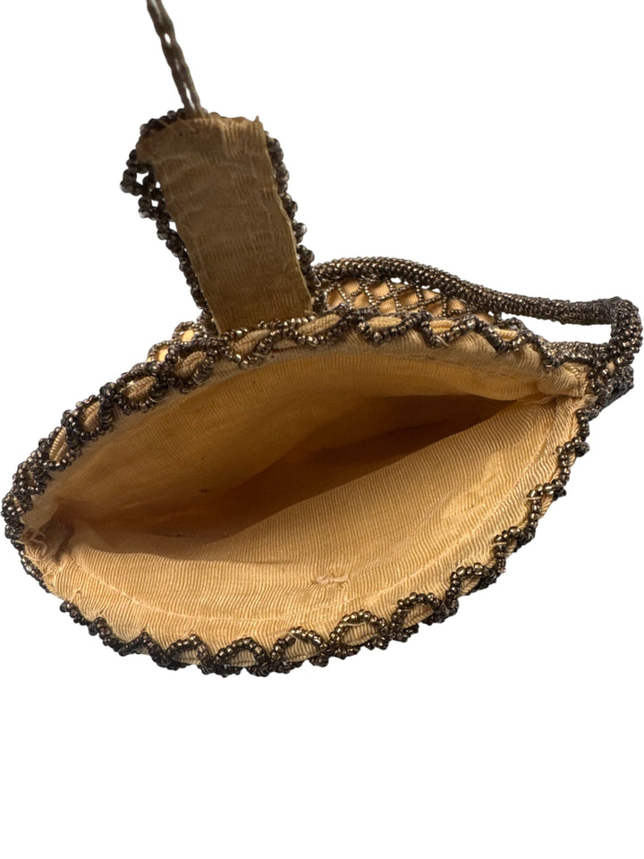 Antique Edwardian Beaded Circular Handbag - Think Vintage