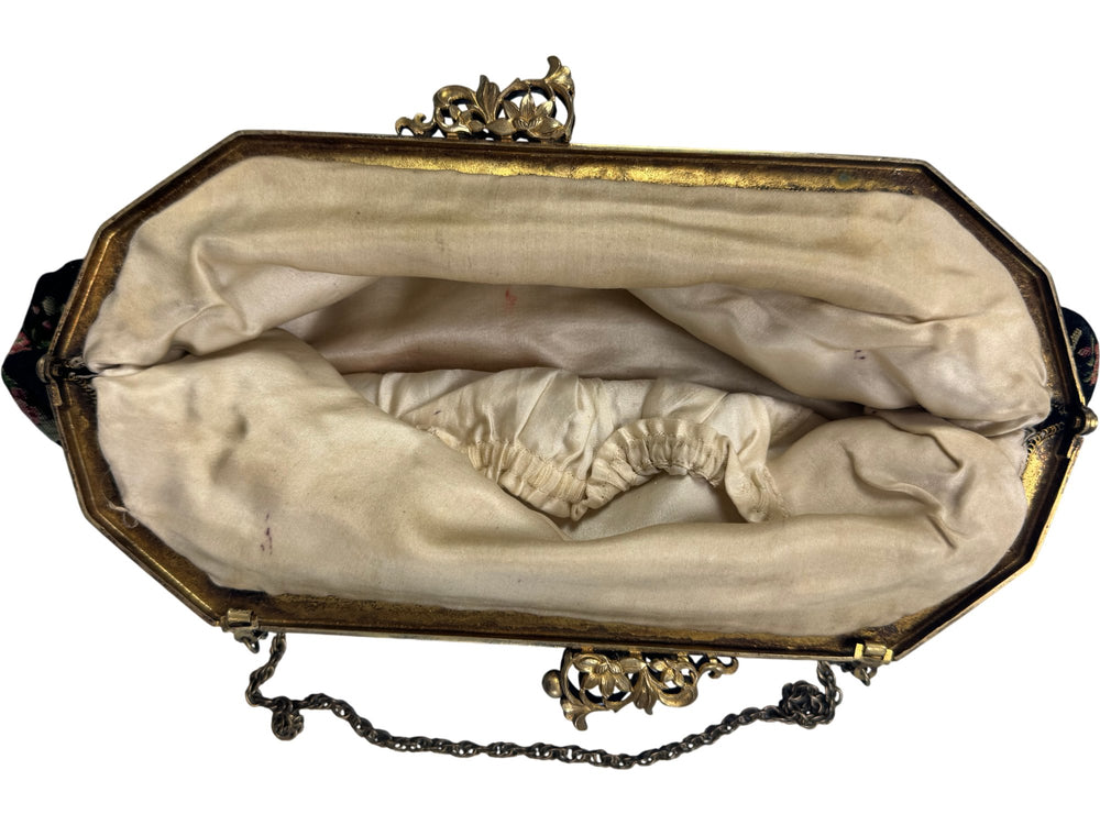 Antique Floral Embroidereed Handbag - Think Vintage Online Ltd