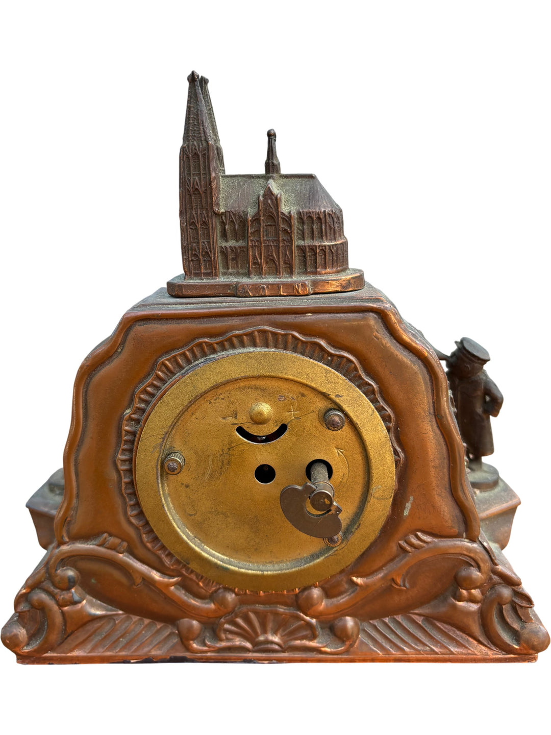 Antique Mantle Clock With Gothic Cathedral Design - Think Vintage