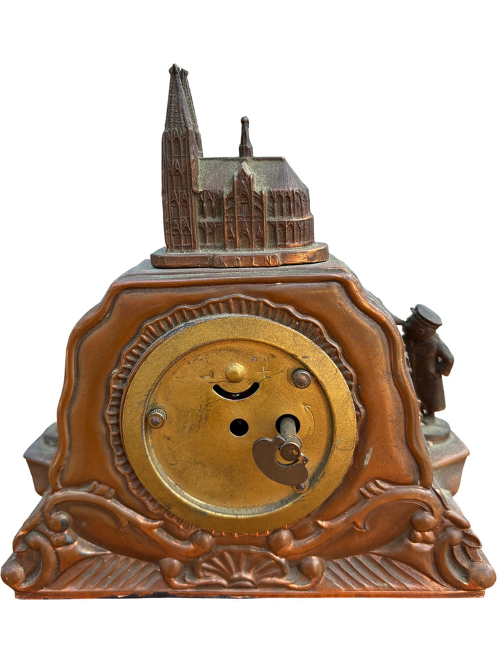 Antique Mantle Clock With Gothic Cathedral Design - Think Vintage