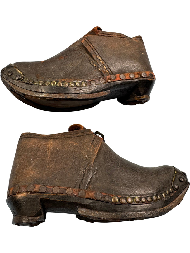 Antique Metal Buckled Shoes - Think Vintage