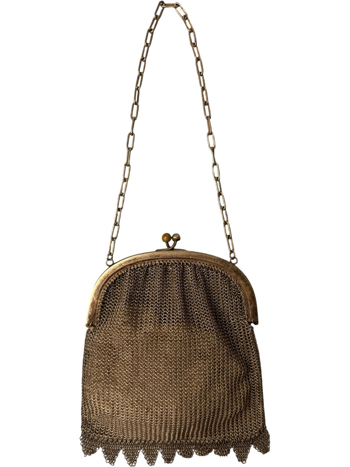 Antique Victorian Gold Mesh Chain Purse - Think Vintage Online Ltd