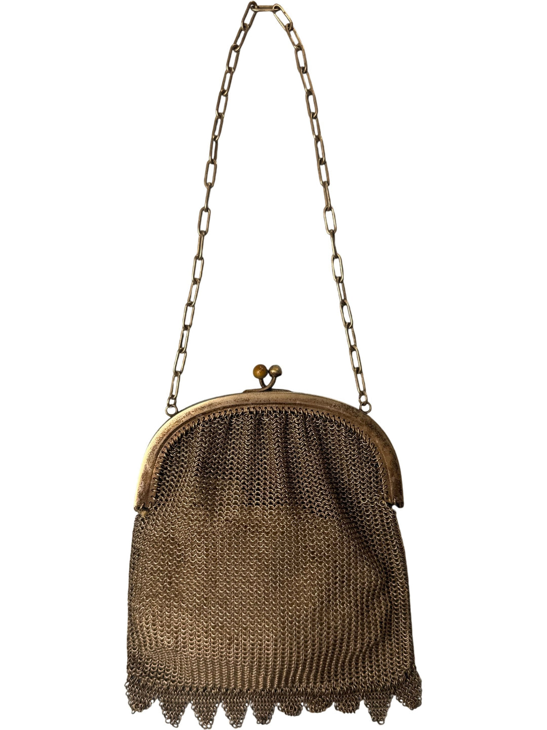 Antique Victorian Gold Mesh Chain Purse - Think Vintage ltd