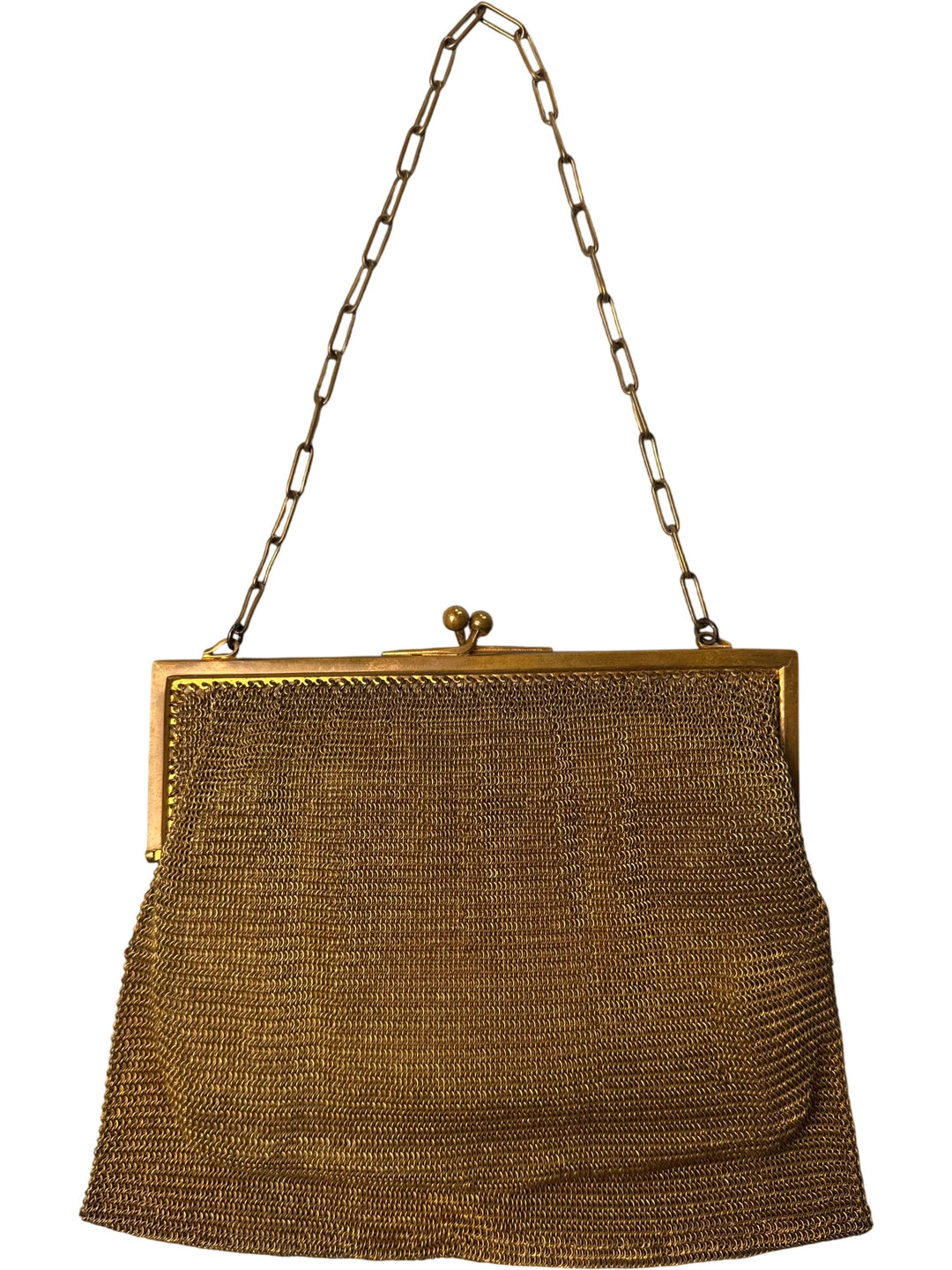 Antique Victorian Gold Mesh Evening Bag - Think Vintage