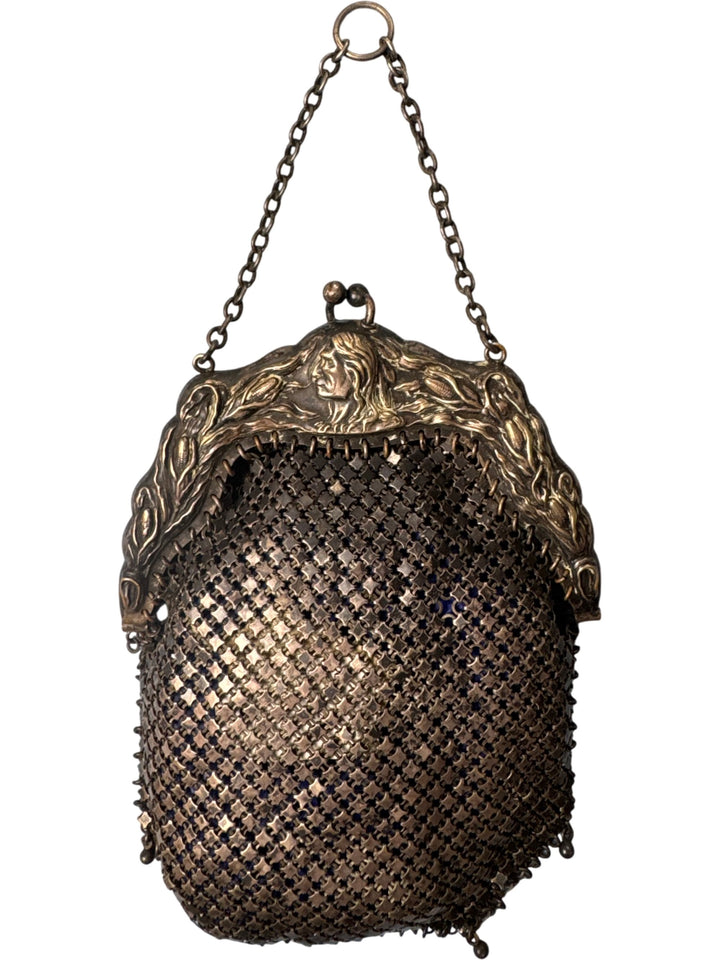 Antique Victorian Metal Mesh Coin Purse - Think Vintage