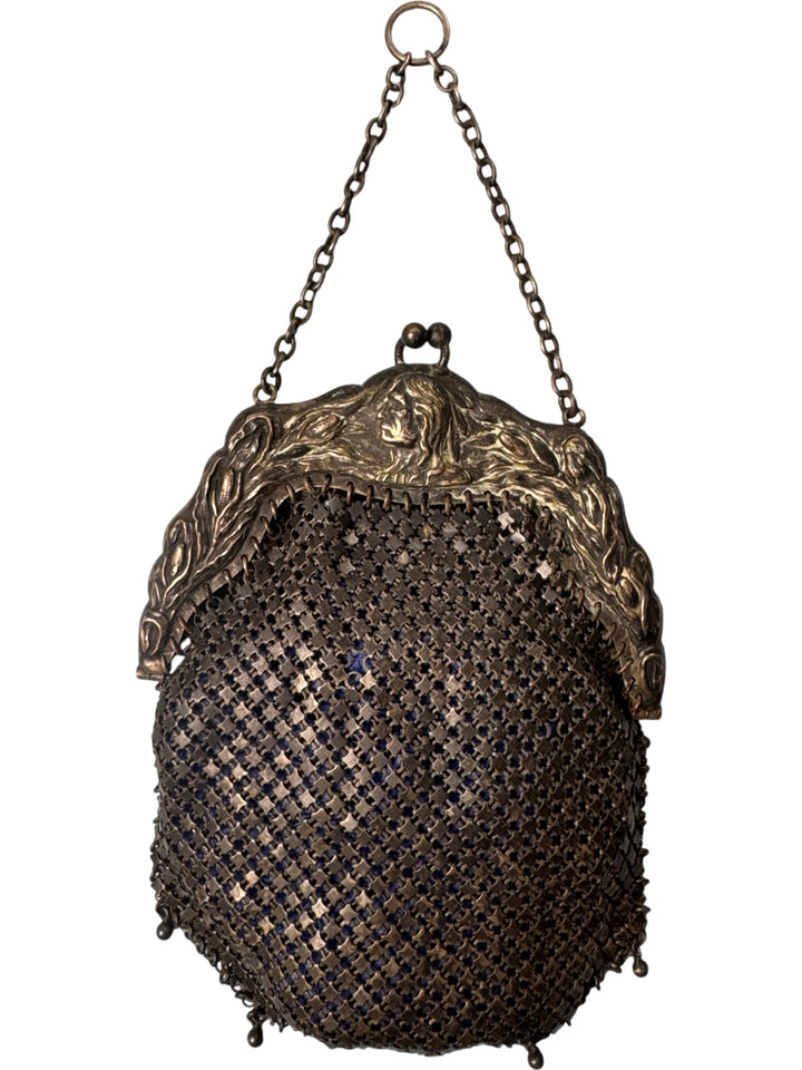 Antique Victorian Metal Mesh Coin Purse - Think Vintage