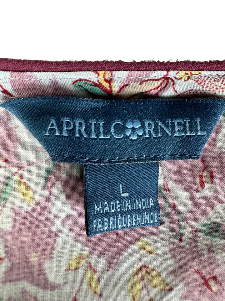 April Cornell Floral Cotton Dress - L
